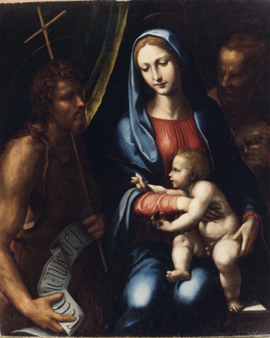 Zangheri, Giampiero — Bazzi Giovanni Antonio (Sodoma) - sec. XVI - Sacra Famiglia con san Giovanni Battista — insieme
